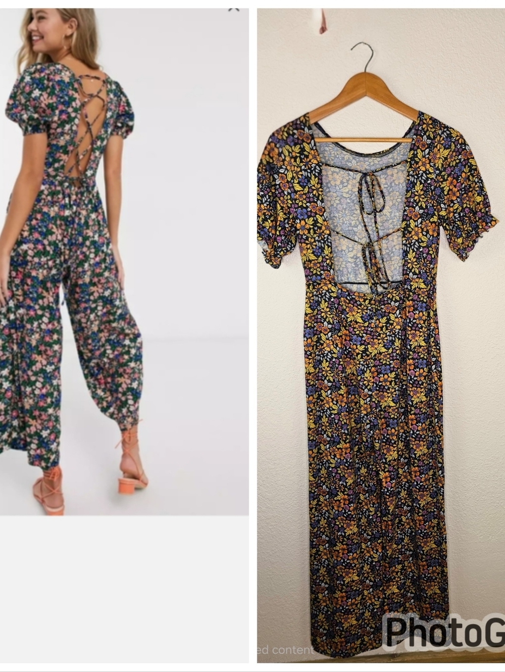 ASOS Backless Floral Jumpsuit